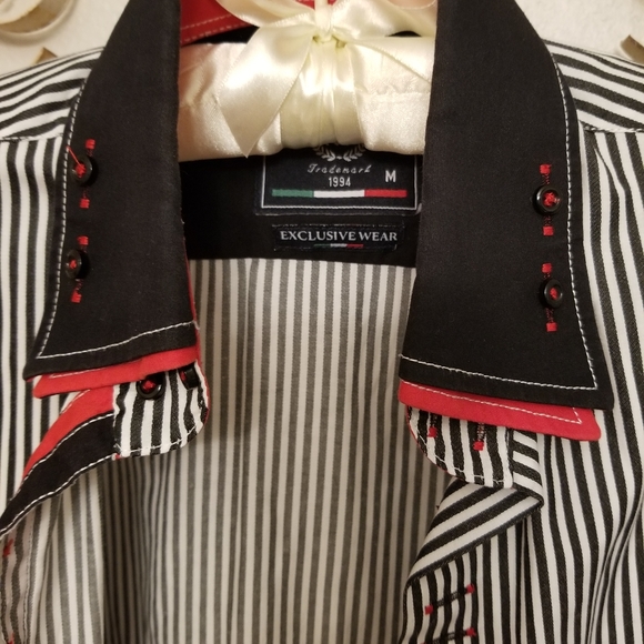 Vintage Italian Arco Baleno button down shirt sz L - Picture 10 of 13